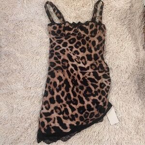 NEW Satin Cheetah Dress